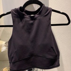 Everlux and mesh cropped tank